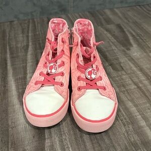 Ground Up Barbie Pink High Top Canvas Shoes Girls Size 3